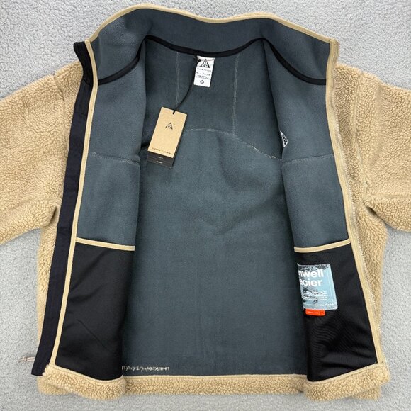 Nike ACG Jacket Mens Extra Large XL Beige Canwell Glacier Sherpa Therma FIT ADV - Picture 4 of 12